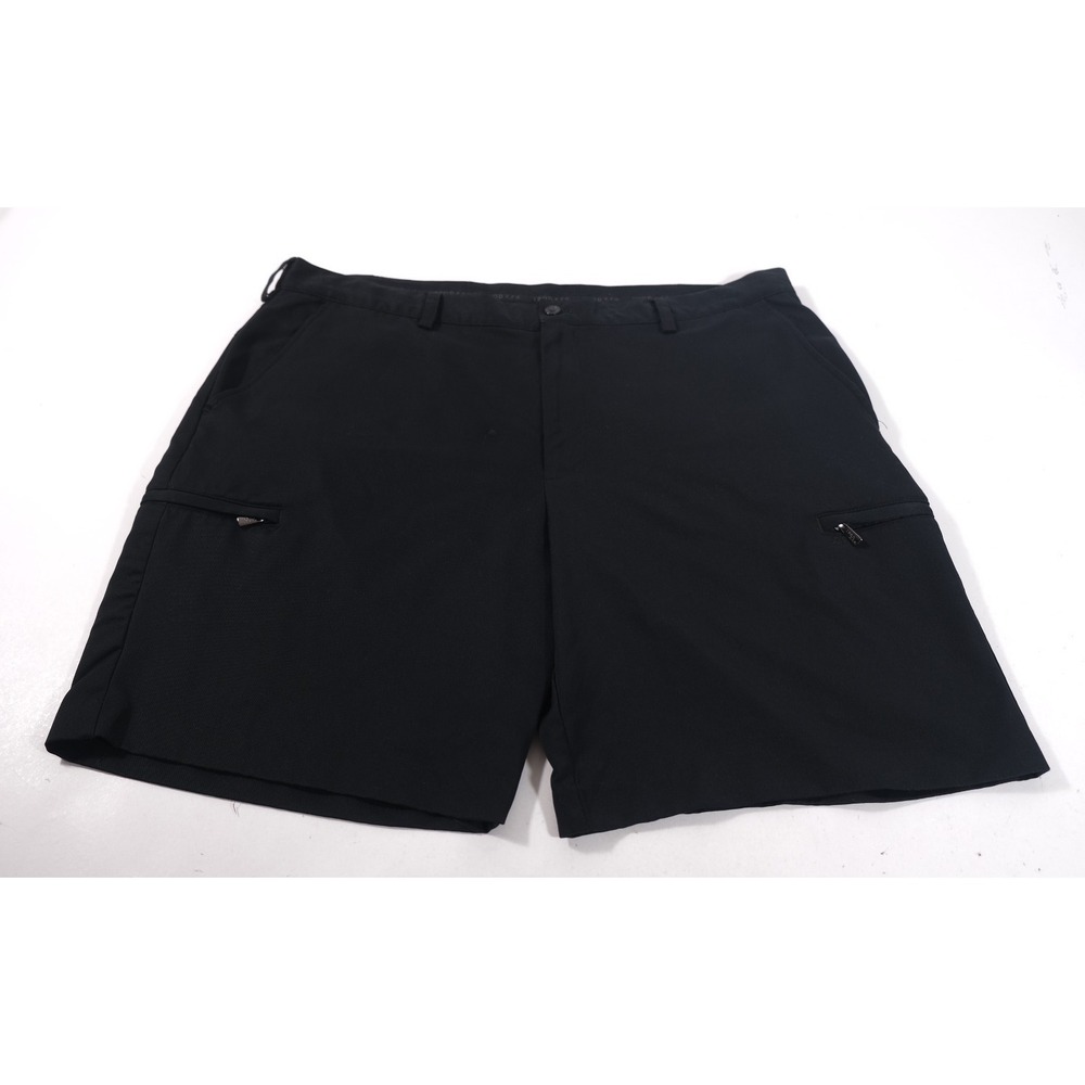 Izod Shorts Mens 40 Black Perform X Golf Cargo Pockets Solid Outdoor Casual